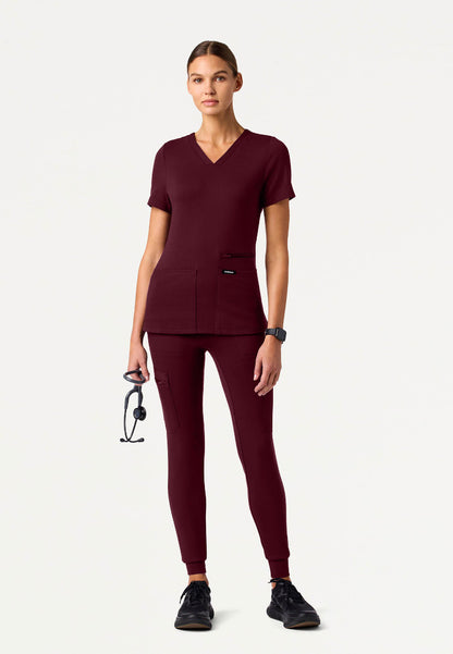 Pantalón deportivo Kait Skinny UltraSOFT de 10 bolsillos - Borgoña