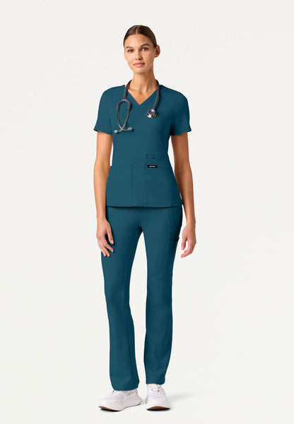 Pantalón médico de yoga Perri UltraSOFT - Azul Caribe