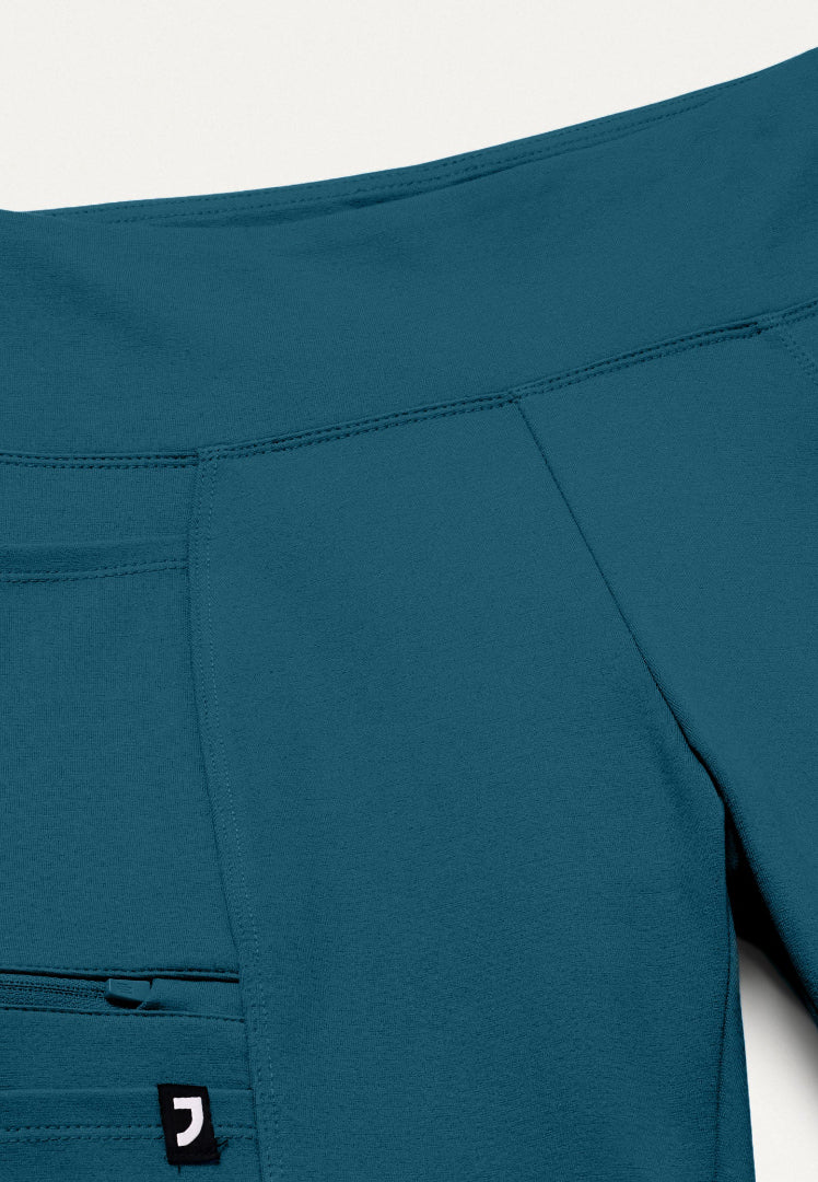 Pantalón médico de yoga Perri UltraSOFT - Azul Caribe