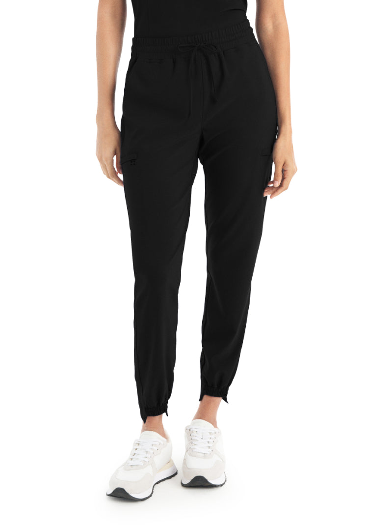 White Cross CRFT Women's Jogger Scrub Pants - Black/Sugar Plum