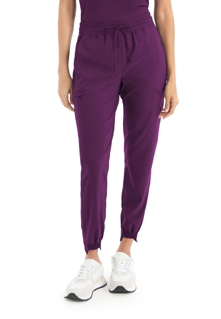 White Cross CRFT Women's Jogger Scrub Pants - Sugar Plum/Black