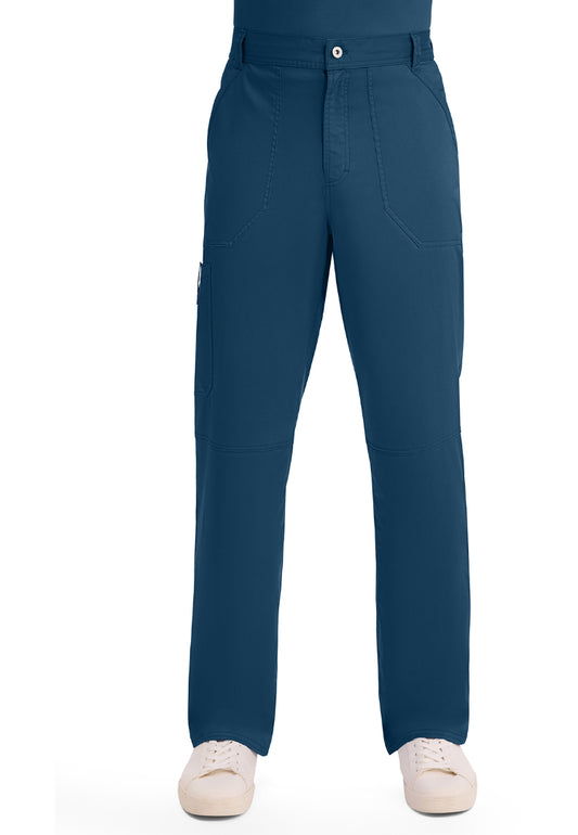 Cherokee Revolution Men’s Zip Fly Cargo Scrub Pants - Caribbean