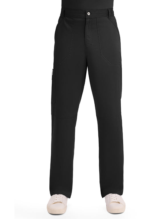 Cherokee Revolution Men’s Zip Fly Cargo Scrub Pants - Black
