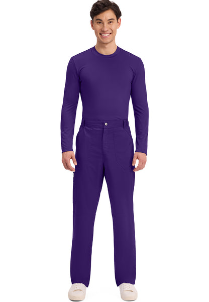 Cherokee Revolution Men’s Zip Fly Cargo Scrub Pants - Grape