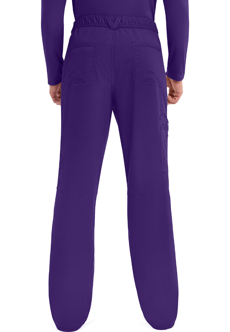 Cherokee Revolution Men’s Zip Fly Cargo Scrub Pants - Grape