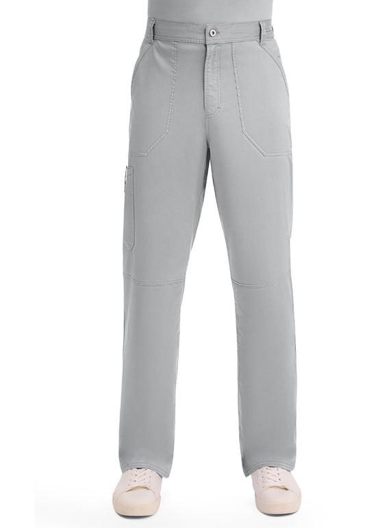 Cherokee Revolution Men’s Zip Fly Cargo Scrub Pants - Grey