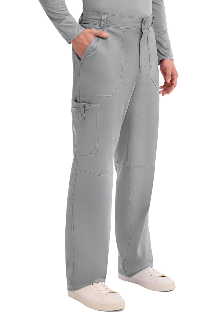 Cherokee Revolution Men’s Zip Fly Cargo Scrub Pants - Grey
