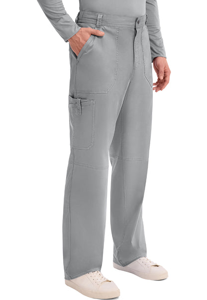Cherokee Revolution Men’s Zip Fly Cargo Scrub Pants - Grey