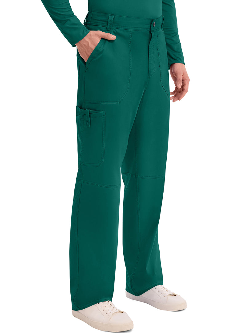 Cherokee Revolution Men’s Zip Fly Cargo Scrub Pants - Hunter