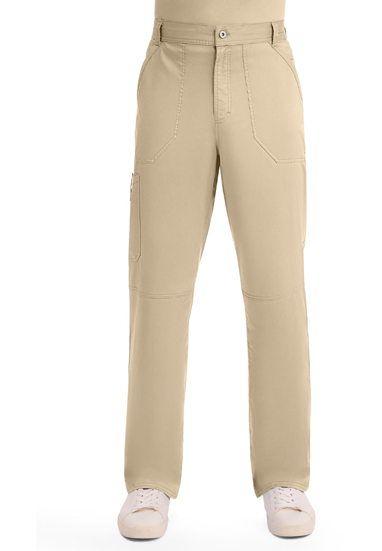 Cherokee Revolution Men’s Zip Fly Cargo Scrub Pants - Khaki