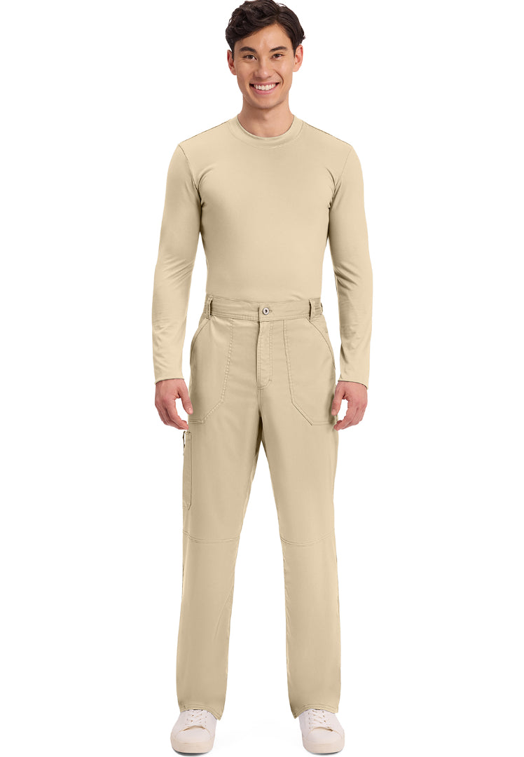 Cherokee Revolution Men’s Zip Fly Cargo Scrub Pants - Khaki