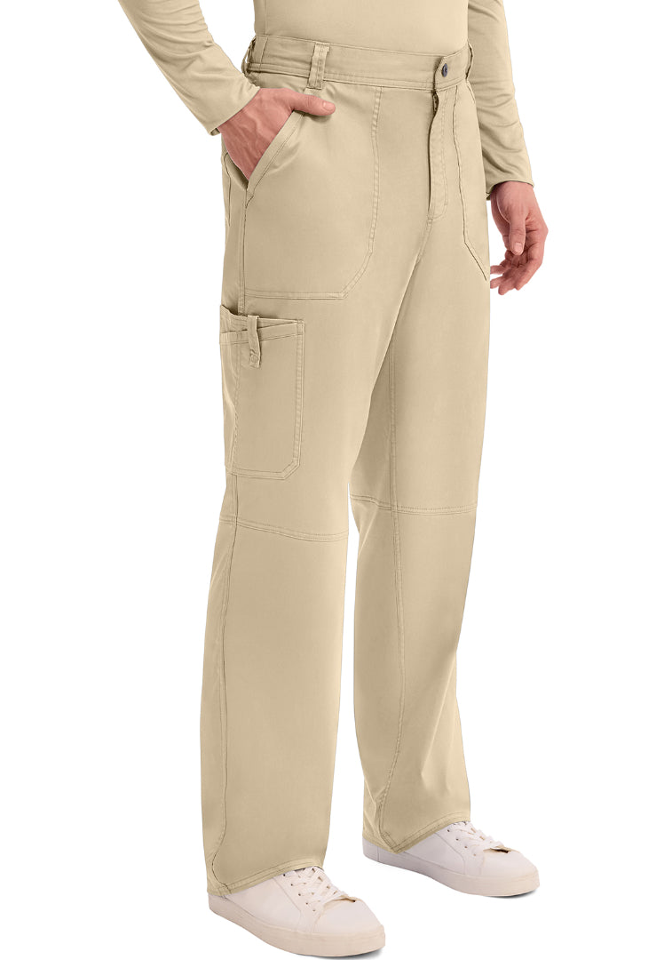 Cherokee Revolution Men’s Zip Fly Cargo Scrub Pants - Khaki