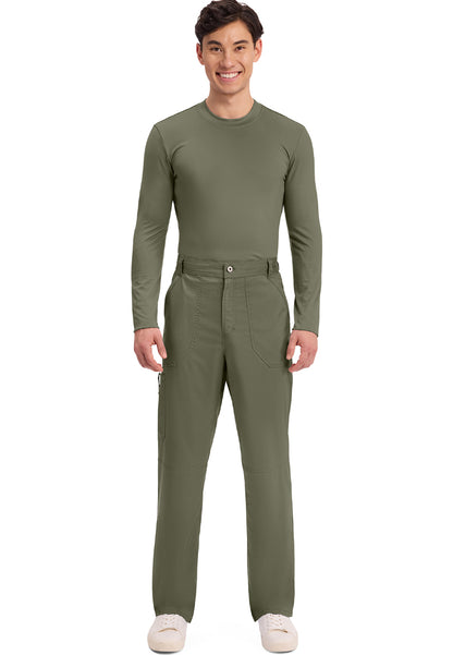 Cherokee Revolution Men’s Zip Fly Cargo Scrub Pants - Olive