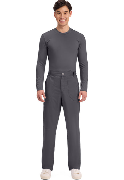 Cherokee Revolution Men’s Zip Fly Cargo Scrub Pants - Pewter