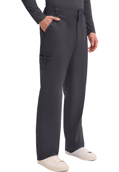 Cherokee Revolution Men’s Zip Fly Cargo Scrub Pants - Pewter