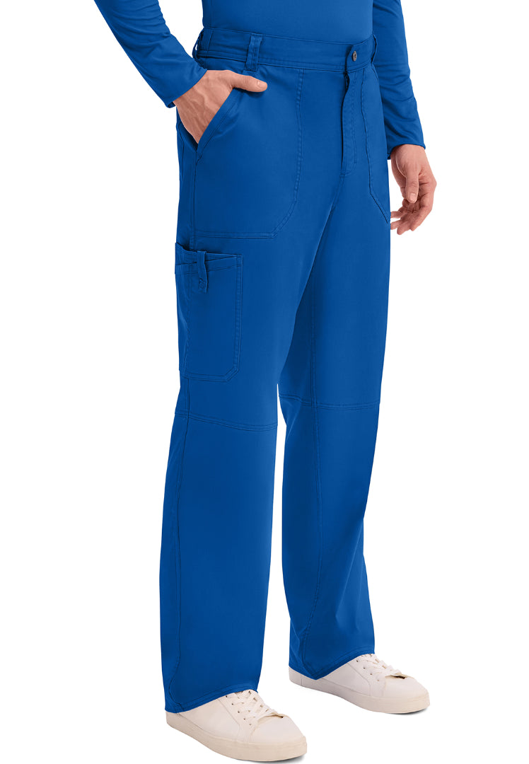 Cherokee Revolution Men’s Zip Fly Cargo Scrub Pants - Royal
