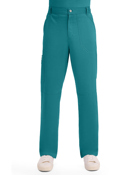 Cherokee Revolution Men’s Zip Fly Cargo Scrub Pants - Teal