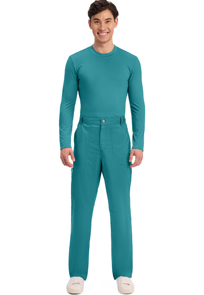 Cherokee Revolution Men’s Zip Fly Cargo Scrub Pants - Teal