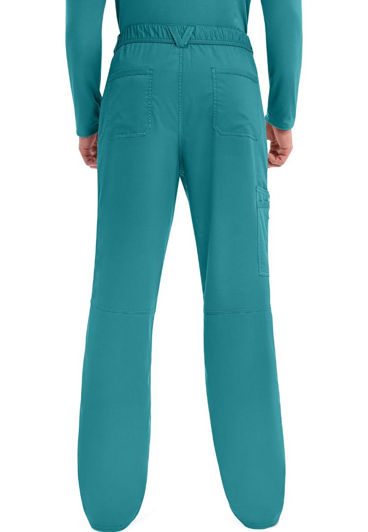 Cherokee Revolution Men’s Zip Fly Cargo Scrub Pants - Teal