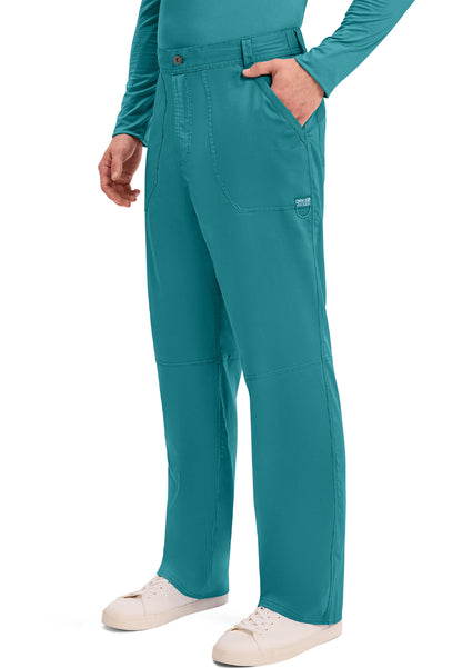 Cherokee Revolution Men’s Zip Fly Cargo Scrub Pants - Teal