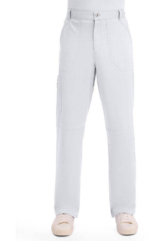 Cherokee Revolution Men’s Zip Fly Cargo Scrub Pants - White