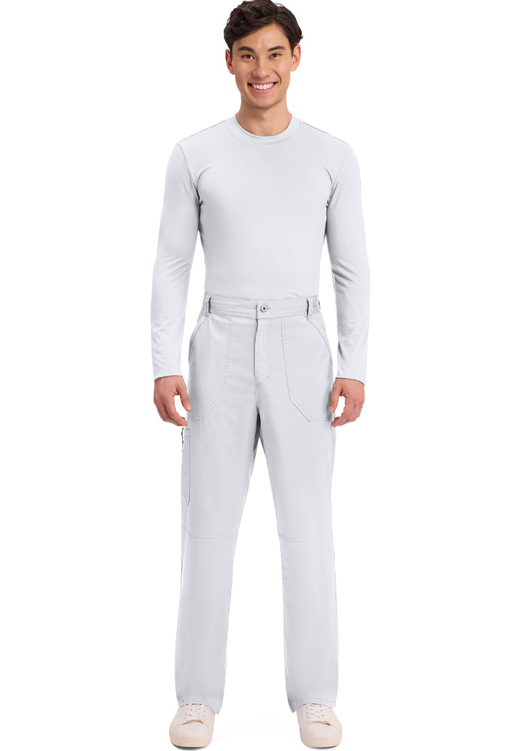 Cherokee Revolution Men’s Zip Fly Cargo Scrub Pants - White