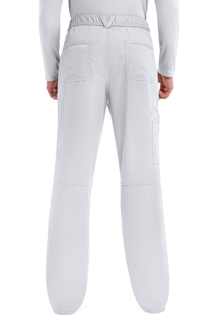 Cherokee Revolution Men’s Zip Fly Cargo Scrub Pants - White