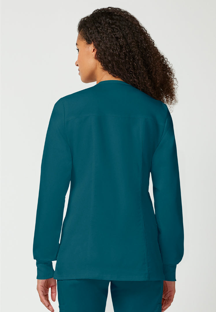 Cherokee Workwear Revolution Women's Snap Front Jacket - Caribbean
