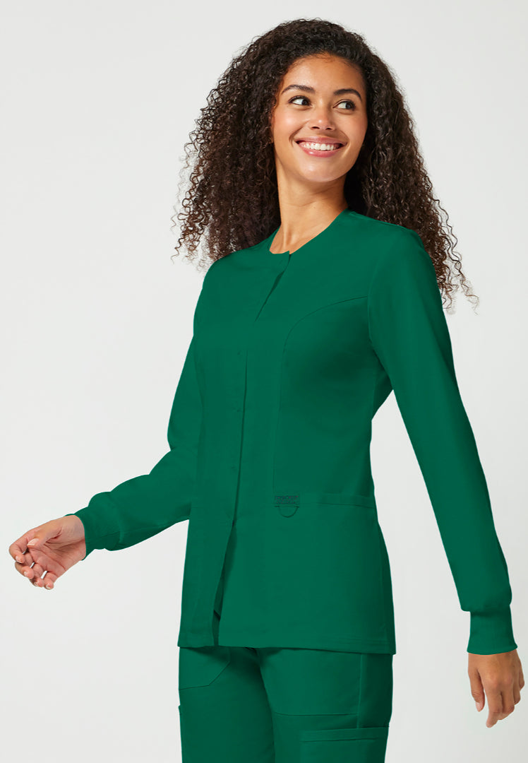 Cherokee Workwear Revolution Women's Snap Front Jacket - Hunter