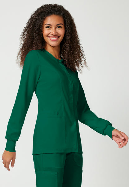 Cherokee Workwear Revolution Women's Snap Front Jacket - Hunter