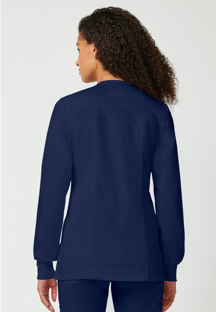 Cherokee Workwear Revolution Women's Snap Front Jacket - Navy