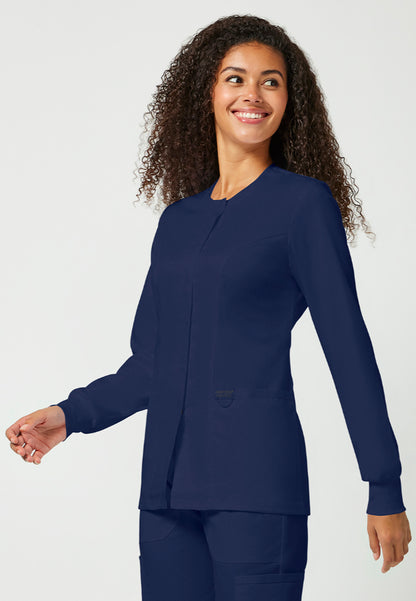 Cherokee Workwear Revolution Women's Snap Front Jacket - Navy