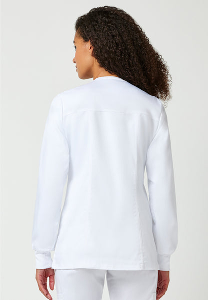 Cherokee Workwear Revolution Women's Snap Front Jacket - White