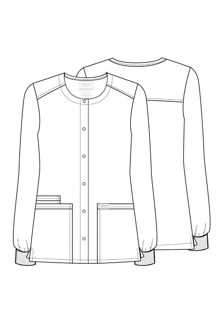 Veste à boutons-pression pour femme Cherokee Workwear Professionals - Blanc