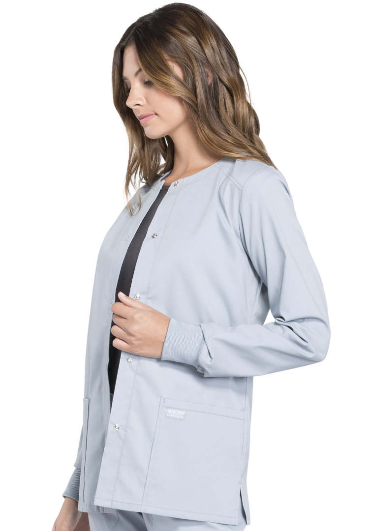 Veste à boutons-pression pour femme Cherokee Workwear Professionals - Bleu marine