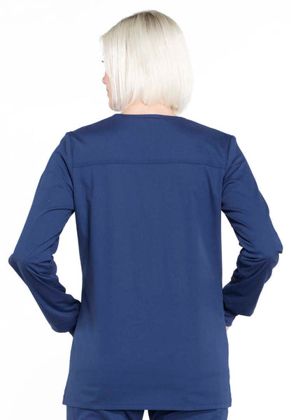 Cherokee Workwear Professionals Women's  Snap Front Jacket - Navy