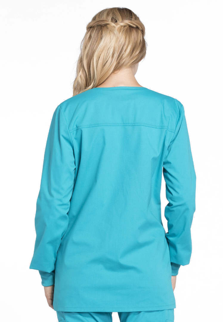 Veste à boutons-pression pour femme Cherokee Workwear Professionals - Bleu marine