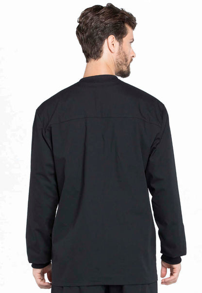 Cherokee Workwear Professionals Men's Snap Front Jacket - Black