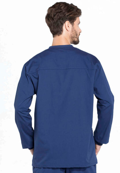 Cherokee Workwear Professionals Men's Snap Front Jacket - Navy