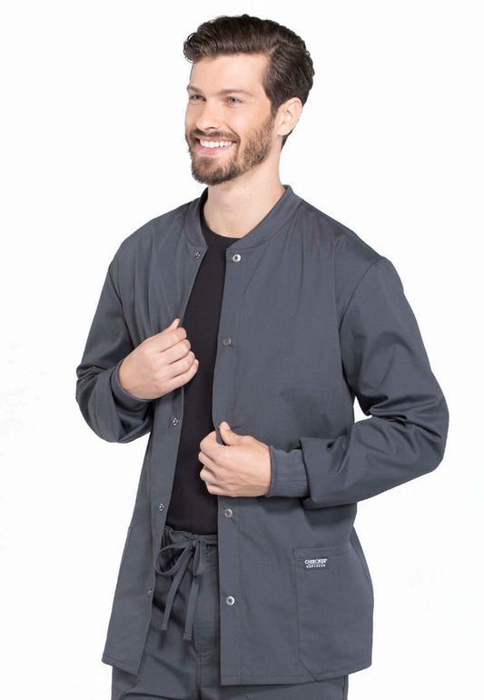 Veste à boutons-pression pour homme Cherokee Workwear Professionals - Bleu marine