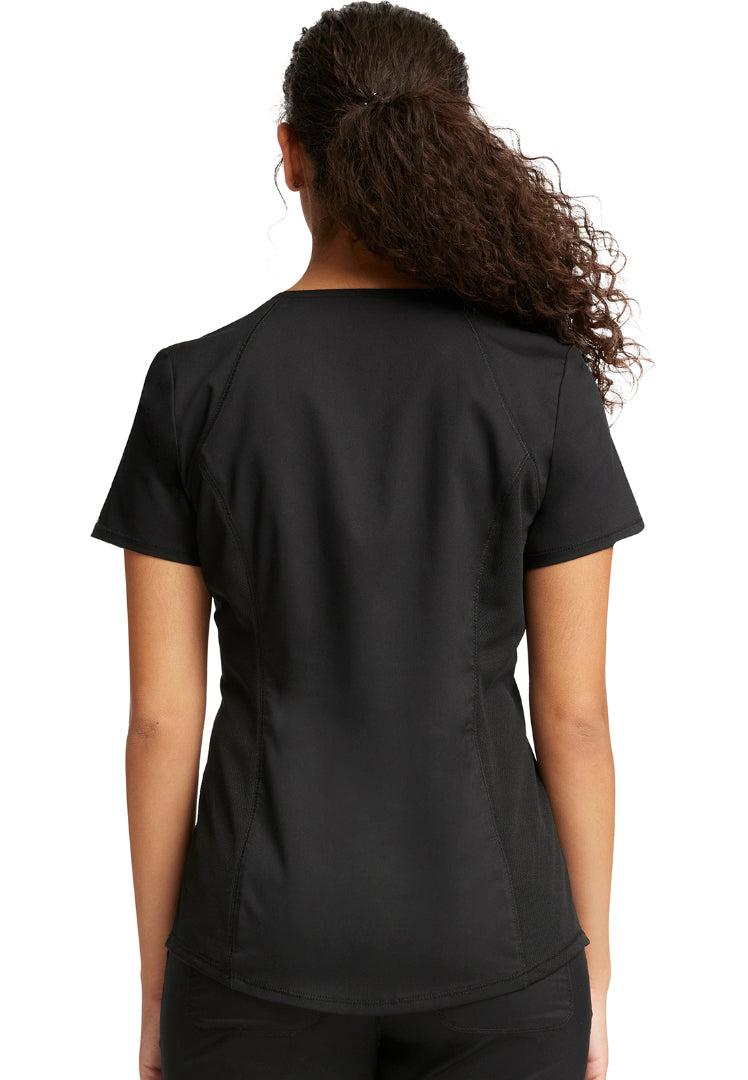 Cherokee Work Wear Revolution V-Neck Top - Black