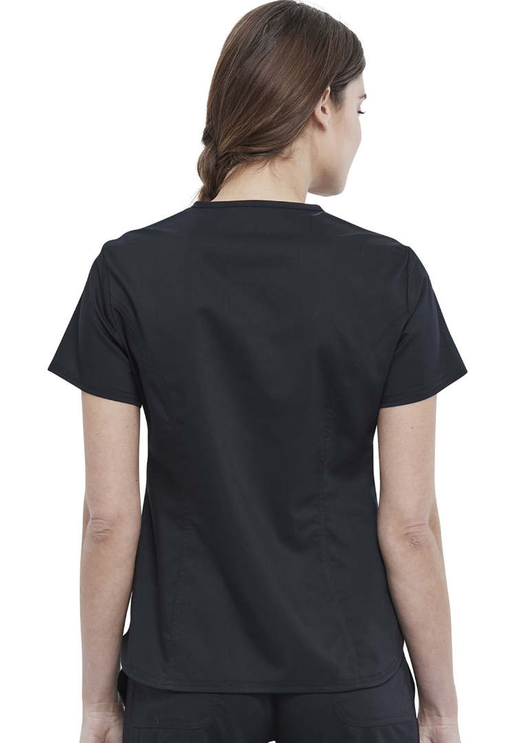 Blouse médicale à col en V pour femme Cherokee WW612 - Noire