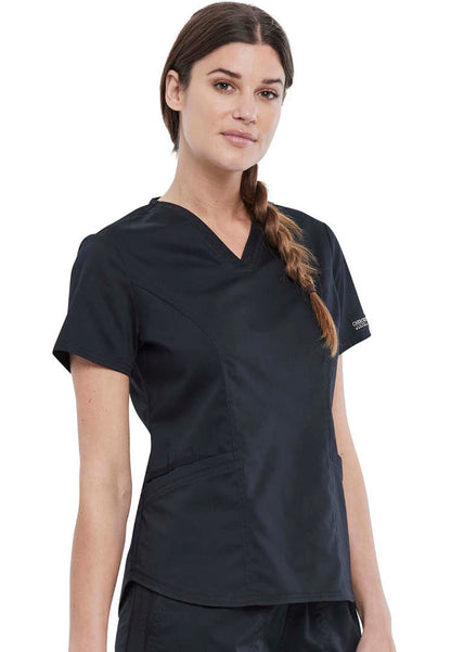 Blouse médicale à col en V pour femme Cherokee WW612 - Noire