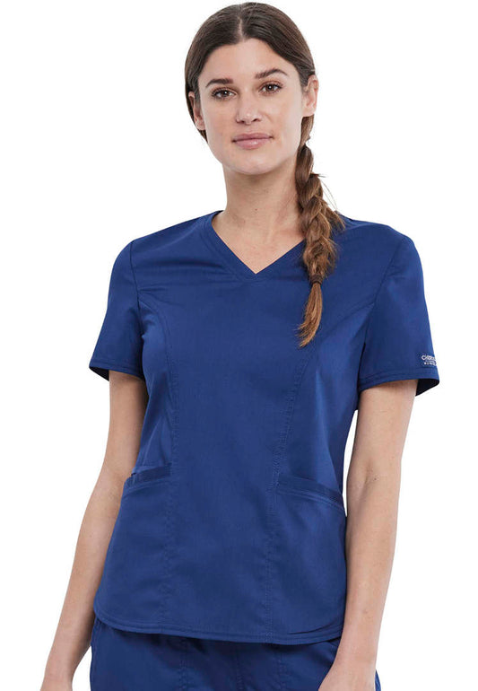 Cherokee WW612 Women’s V-Neck Scrub Top - Navy