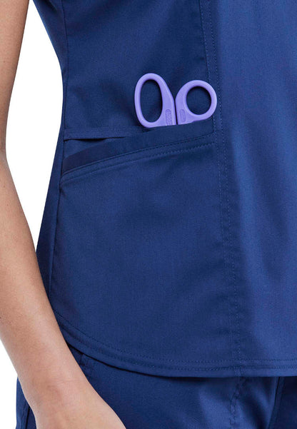 Cherokee WW612 Women’s V-Neck Scrub Top - Navy