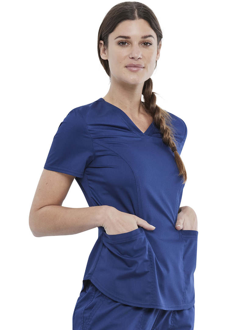 Cherokee WW612 Women’s V-Neck Scrub Top - Navy