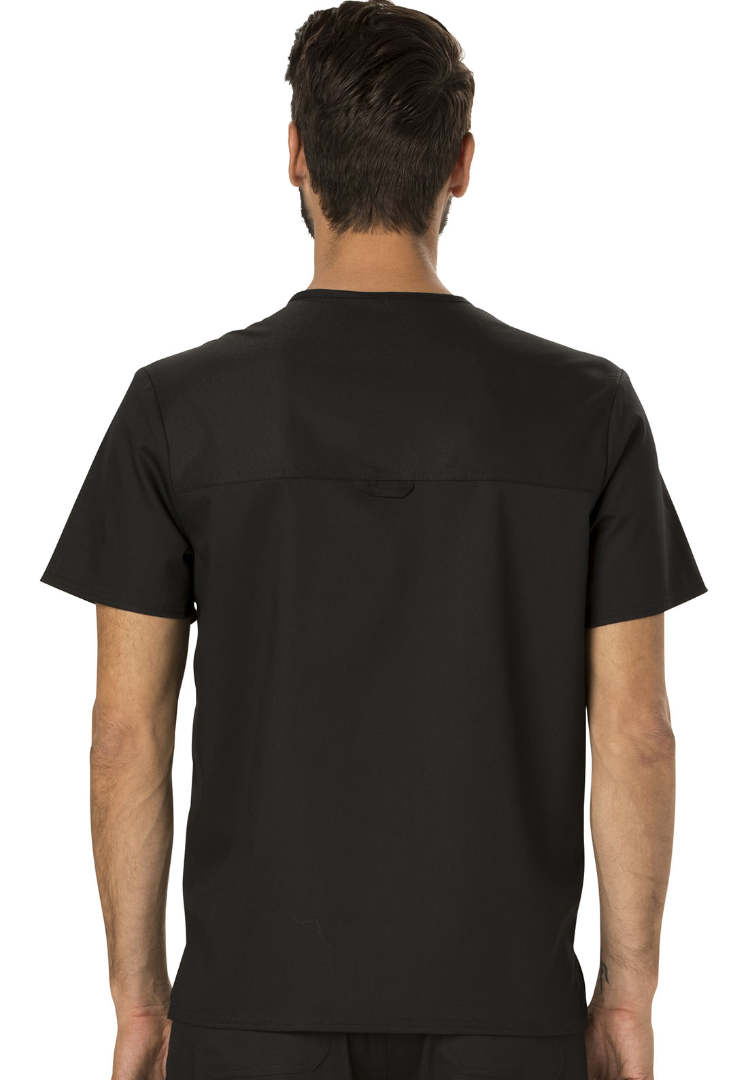 Cherokee Workwear Revolution Men's Tuckable V-Neck Top - Black