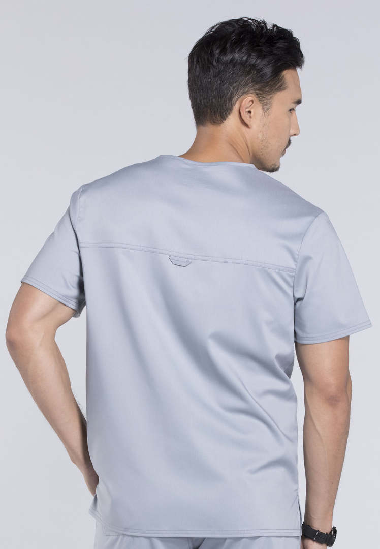 Cherokee Workwear Revolution Men's Tuckable V-Neck Top - Grey