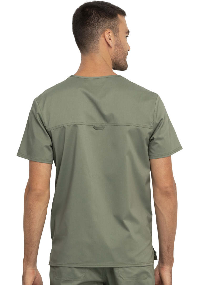 Cherokee Workwear Revolution Men's Tuckable V-Neck Top - Olive