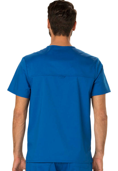 Blusa de cuello en V plegable Cherokee Workwear Revolution para hombre - Azul real